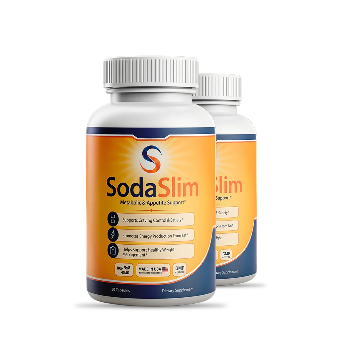 SodaSlim dietary supplement bottles